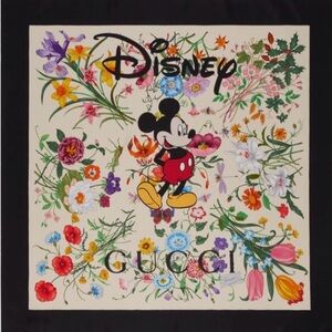 Limited Edition Disney x Gucci Floral Mickey Mouse Wall Art - Cream Multicolor
